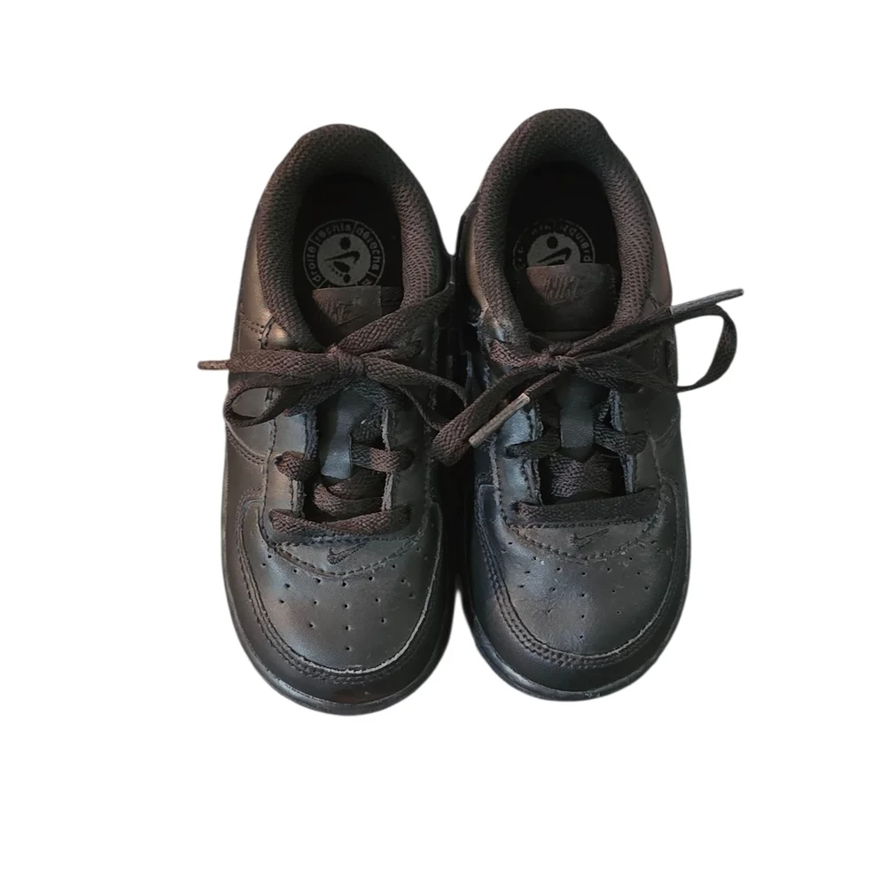 Nike Air Force 1 One Kids 8c Black Sneakers Shoes
